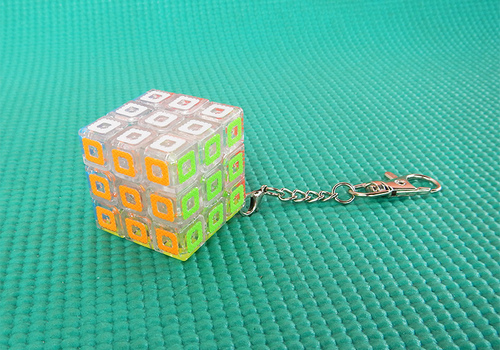 Produkt: Kostka 3x3x3 JieHui klíčenka Plaid transparentní