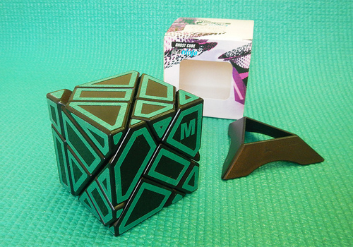 Produkt: Kostka 3x3x3 Ninja Ghost Cube černá - zelené kraje