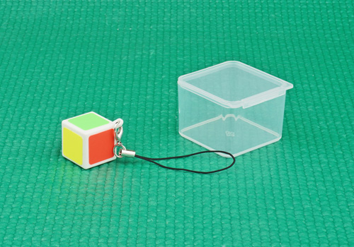 Kostka 1x1x1 Z-Cube klíčenka bílá
