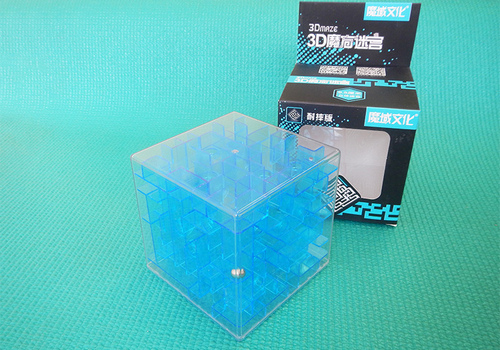 Produkt: MoYu 3D Maze Cube 95mm transparentní modrá