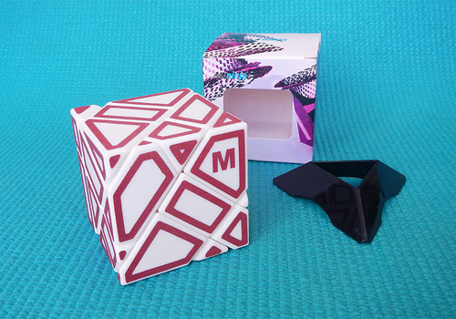 Produkt: Kostka 3x3x3 Ninja Ghost Cube bílá - červené kraje