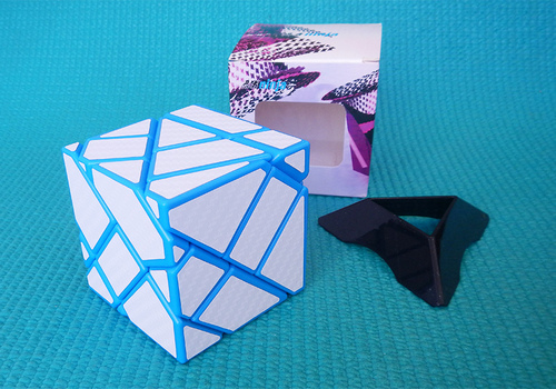 Produkt: Kostka 3x3x3 Ninja Ghost Cube Carbon modro-bílá