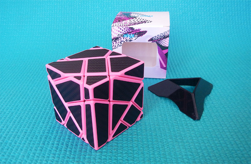 Produkt: Kostka 3x3x3 Ninja Ghost Cube Carbon růžovo-černá